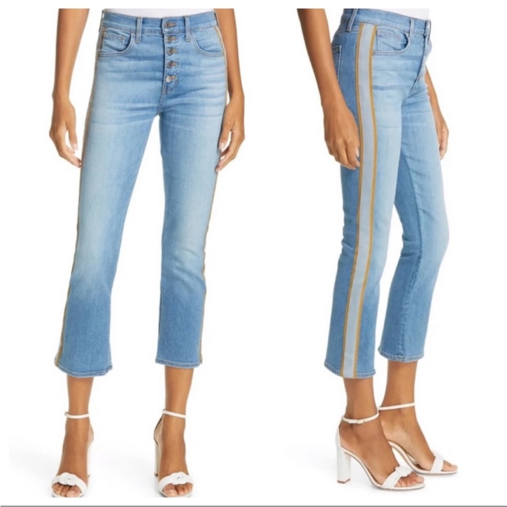 Veronica‎ Beard Carolyn High Waist Crop Baby Boot Jeans Size 27 Amsterdam Wash